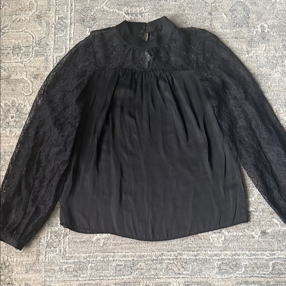 Ramy Brook Black Lace Blouse - Picture 4 of 9